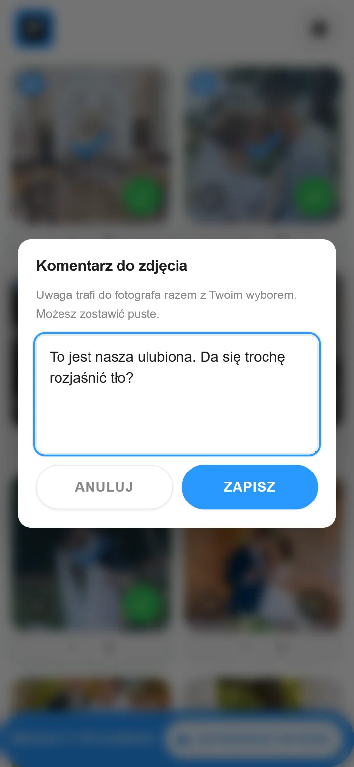 Strefa klienta dla fotografa