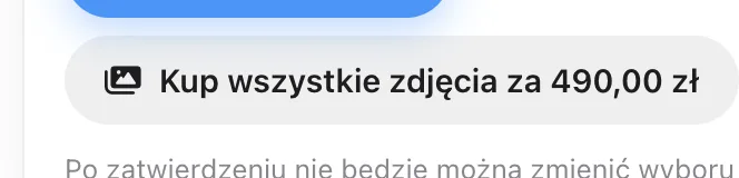 Przycisk Kup wszystkie zdjęcia za 490,00 zł w galerii klienta